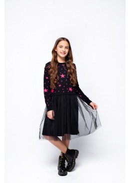 TopHat ошатна чорна сукня з фатином для дівчинки 21078